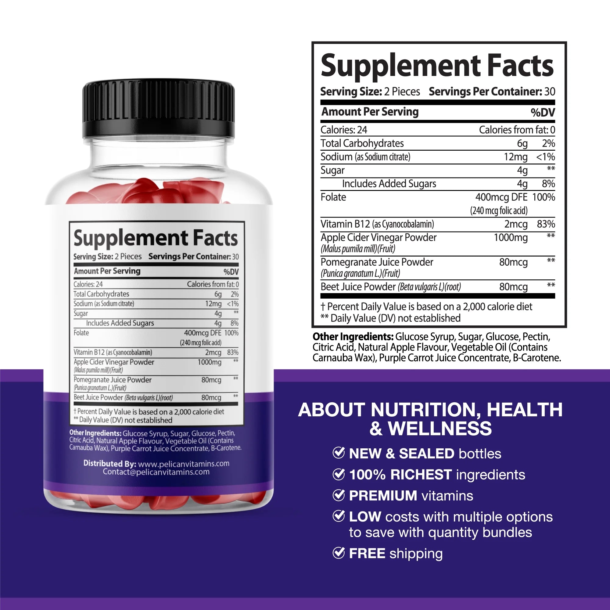 Keto ACV Gummies 1000MG 60 Gummies J6449