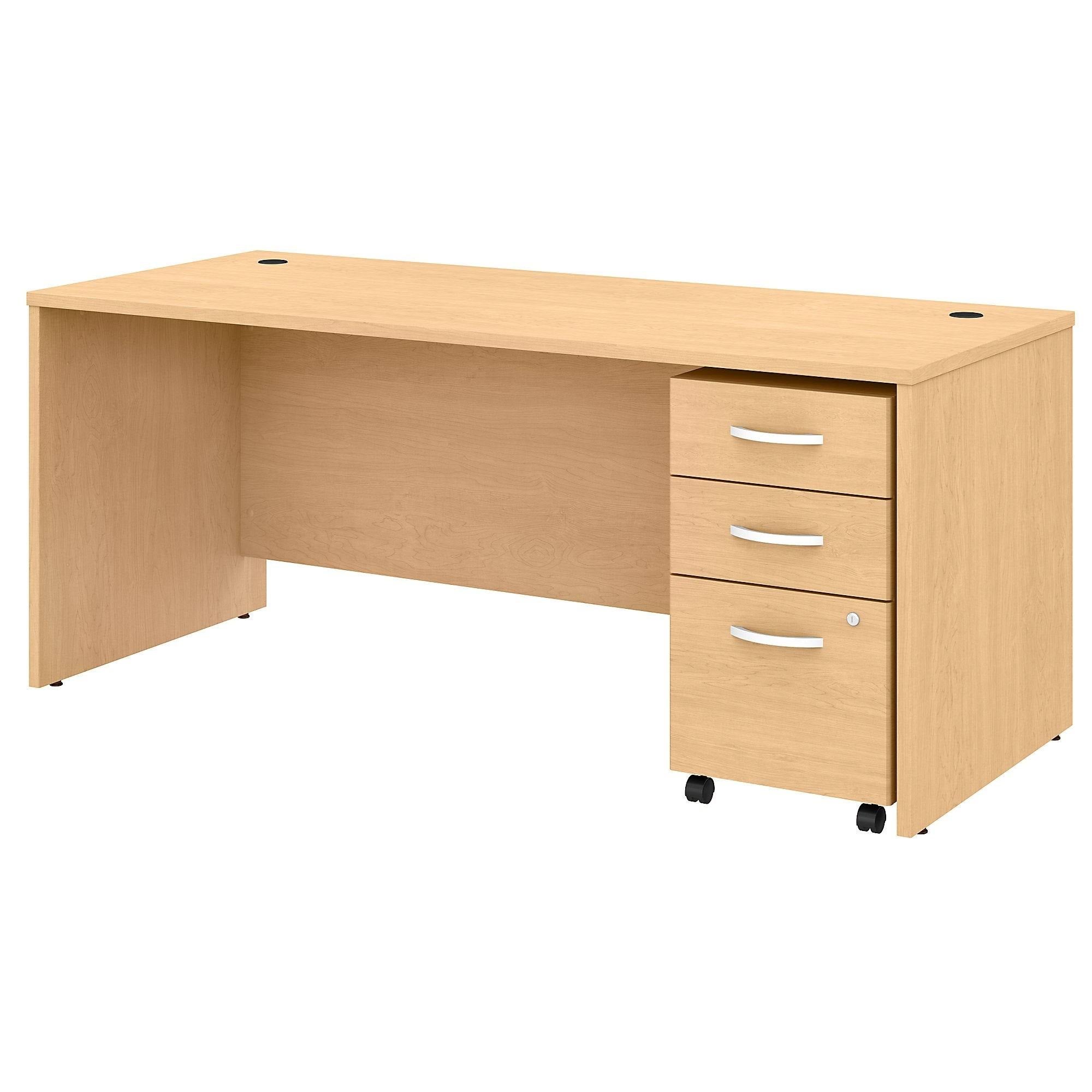 72w x 30D Office Desk with Mobile File Cabinet W247812
