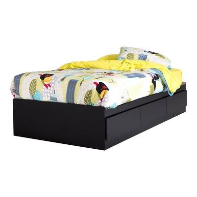 Twin Bed with Drawers Bed Frame Black X460
