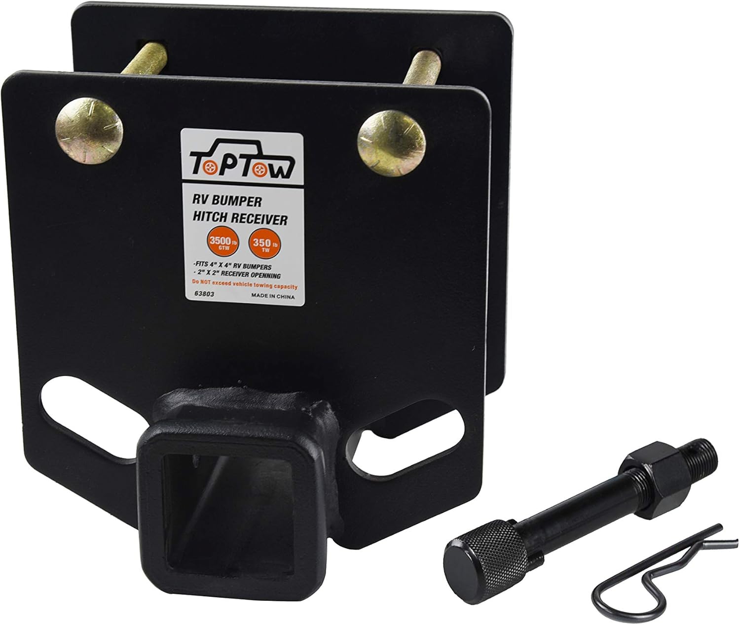 2 inch RV Bumper Hitch Receiver Adapter, 3500 LBS, Pack of 2 X442