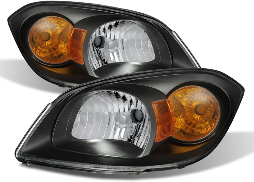 Black Headlights HeadLamps Driver + Passenger Side C3030