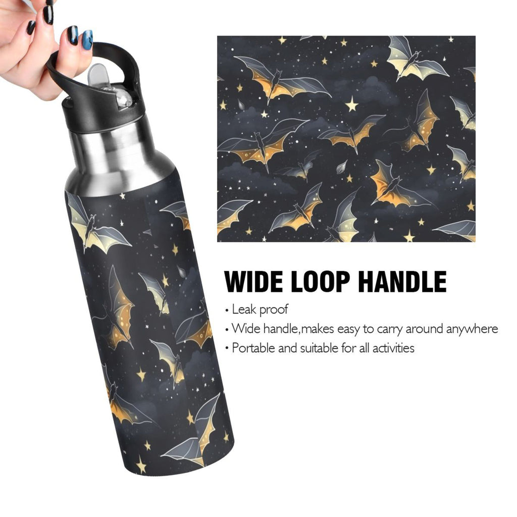 20 oz Insulated Stainless Steel Water Bottle with Straw Lid J265