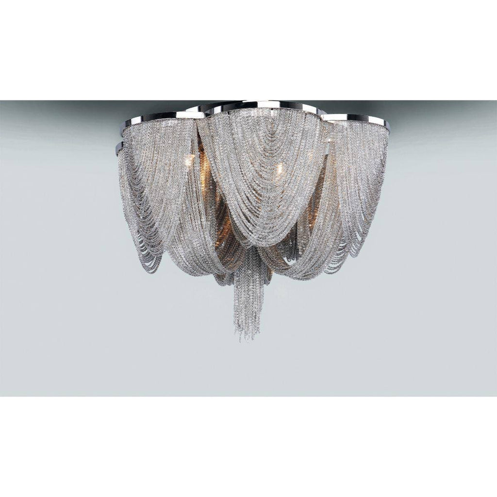 Polished Nickel 6-Light Flush Mount E53342