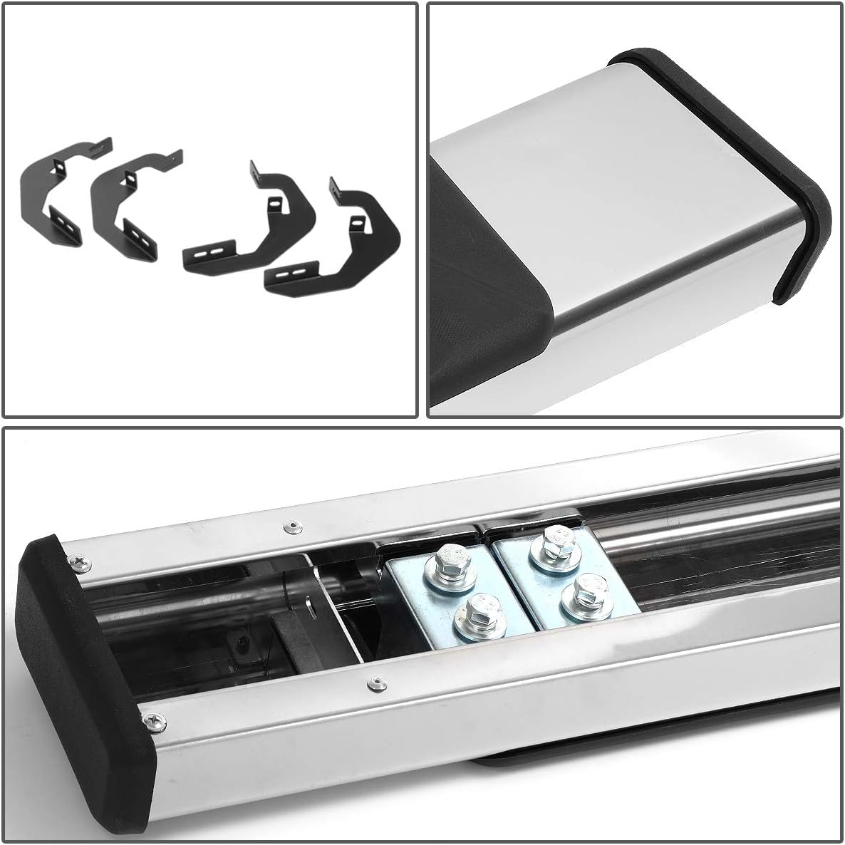 Polished Chrome Stainless Steel Side Step Nerf Bar Running Boards O504