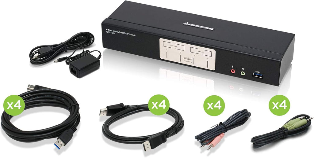 2-Port 4K DisplayPort KVMP Switch with HDMI and DisplayPort Out USB 3.0 and RS-232 E165509