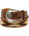 Tan Bead Inlay Western Belt H43966