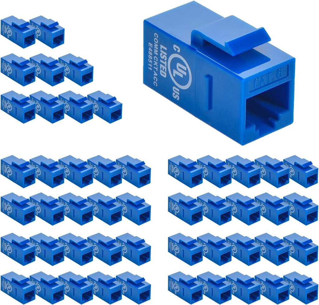 Cat.6 RJ45 Inline Coupler Female-Female 50-Pack D513