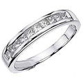 14k White Gold Princess Diamond Ring Band K113021
