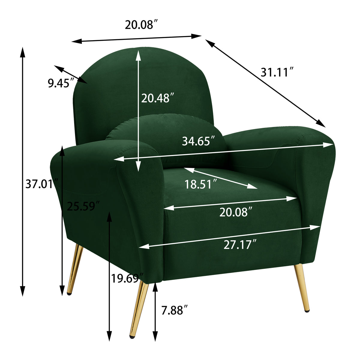 Blue Upholstered Armless Chair F66317