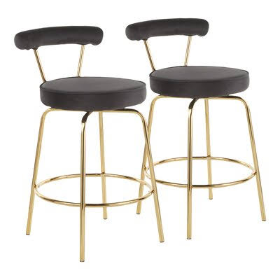 Black Swivel Counter Stool N46301