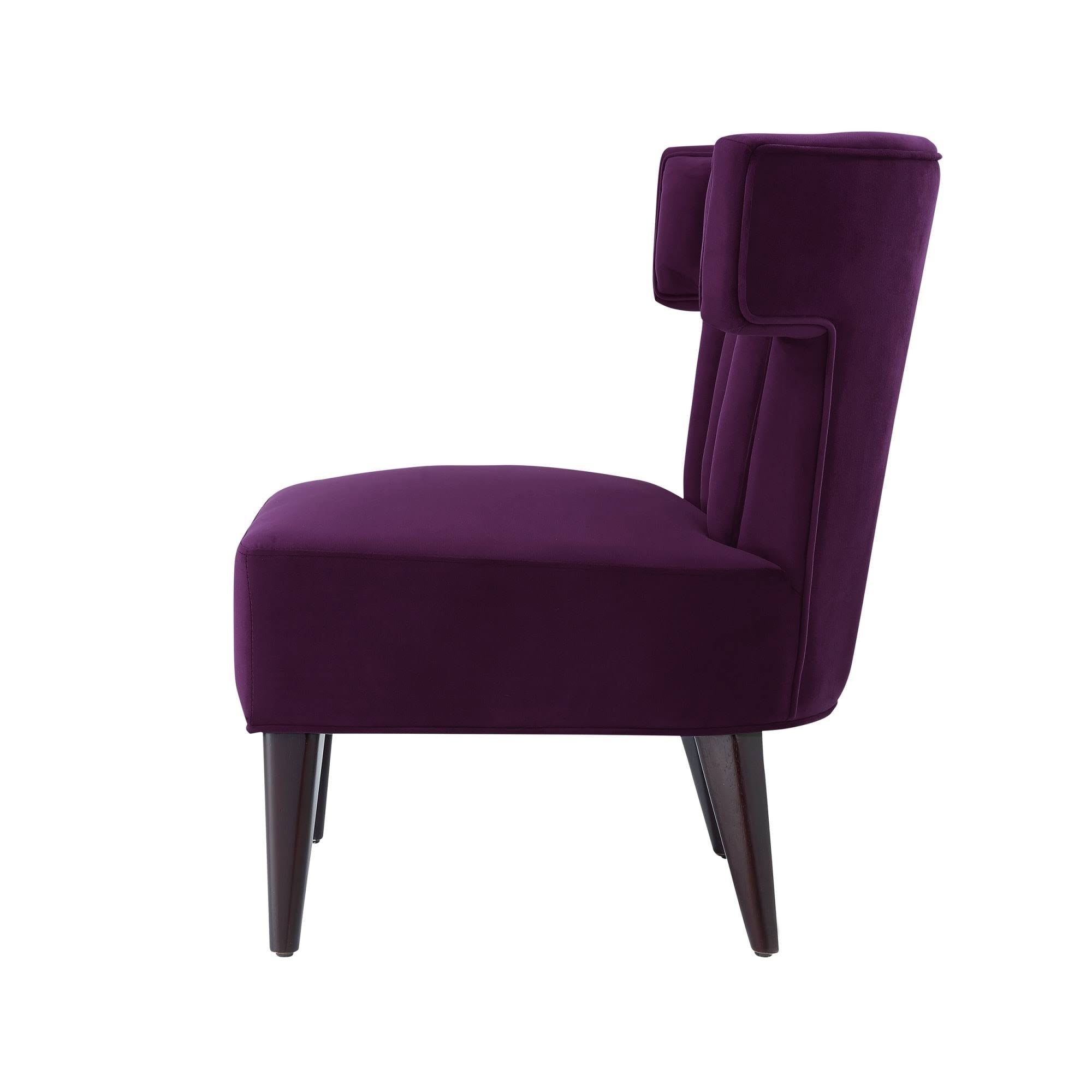 Grey Armless Velvet Accent Chair I20481
