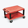 Red 2 Shelf AV Cart V84563