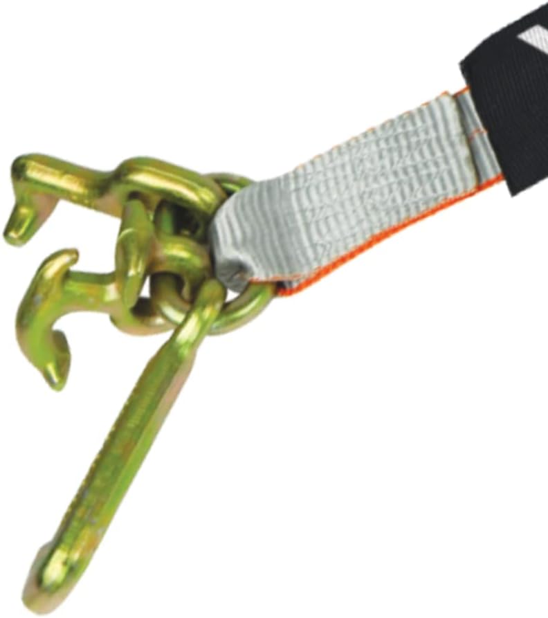 Classic Yellow 96 Inch 2 Pack Car Tie Down with Universal Frame Hook Cluster E363938