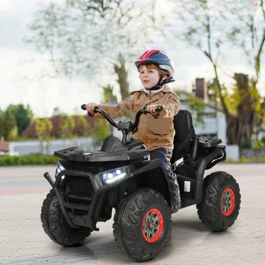 Black Kids Electric 4-Wheeler ATV Quad with MP3 and LED Lights Y163