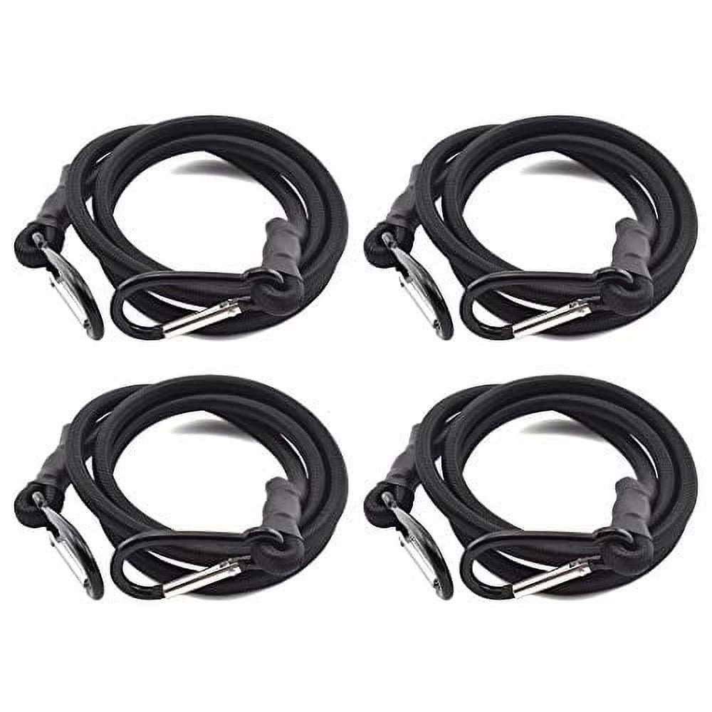 48 Inch Bungee Cord with Carabiner Hook 4 Pack Heavy Duty Elastic Rope Q155252