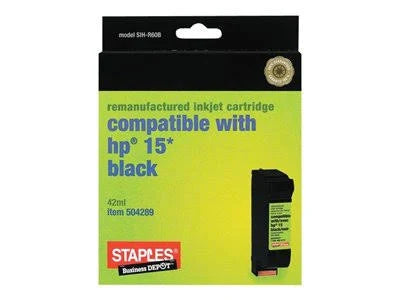 HP 15 Remanufactured Black Ink Cartridge E90676
