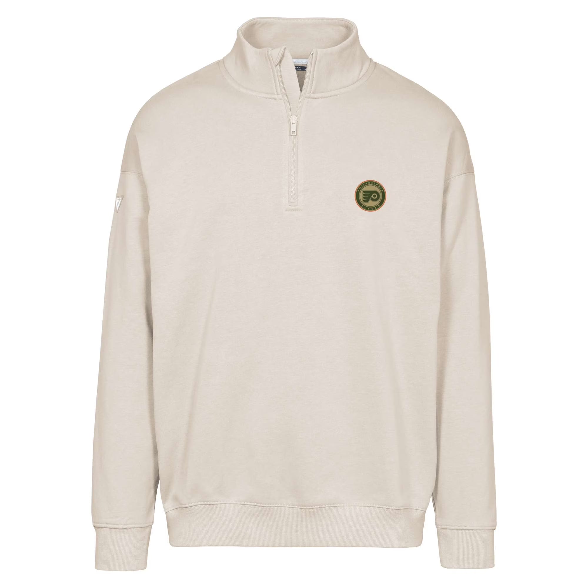 Cream Philadelphia Flyers Quarter-Zip Pullover Top G6618