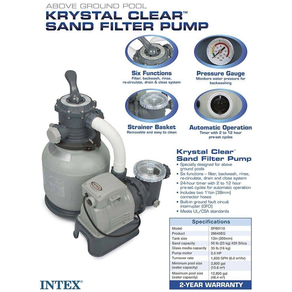 Sand Filter Pump for Above Ground Pools 12-Inch T8817