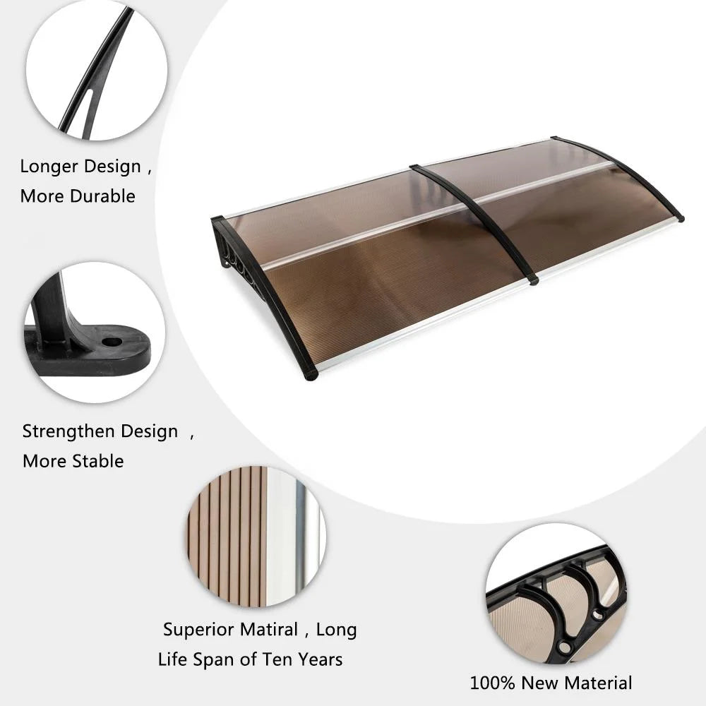 Patio Door Awning Canopy Hollow Sheet UV Rain Protection L991