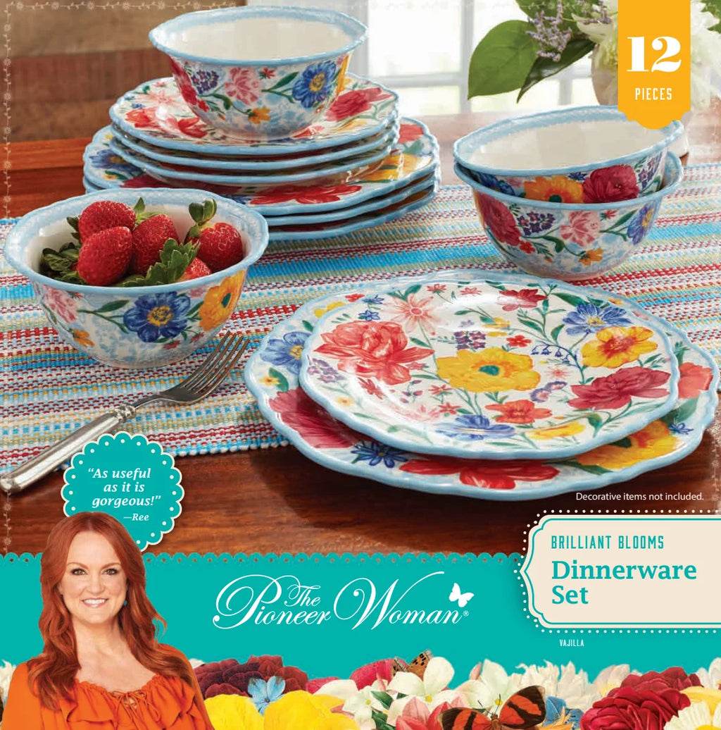 12-Piece Stoneware Dinnerware Set L405