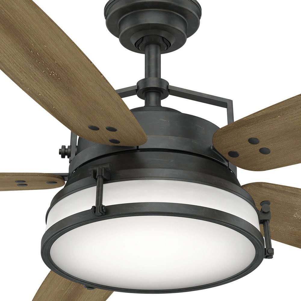 56x22 Aged Steel Ceiling Fan with Light with Wall Control C1330