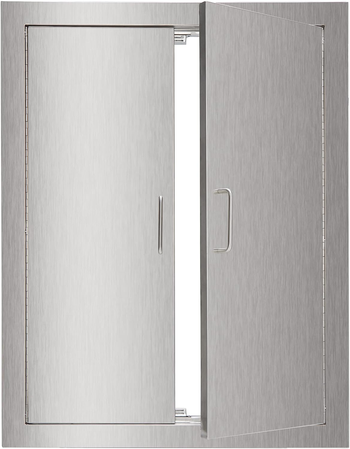 Outdoor Kitchen BBQ Access Door 24W x 31H Inch Stainless Steel Double Doors Y917202