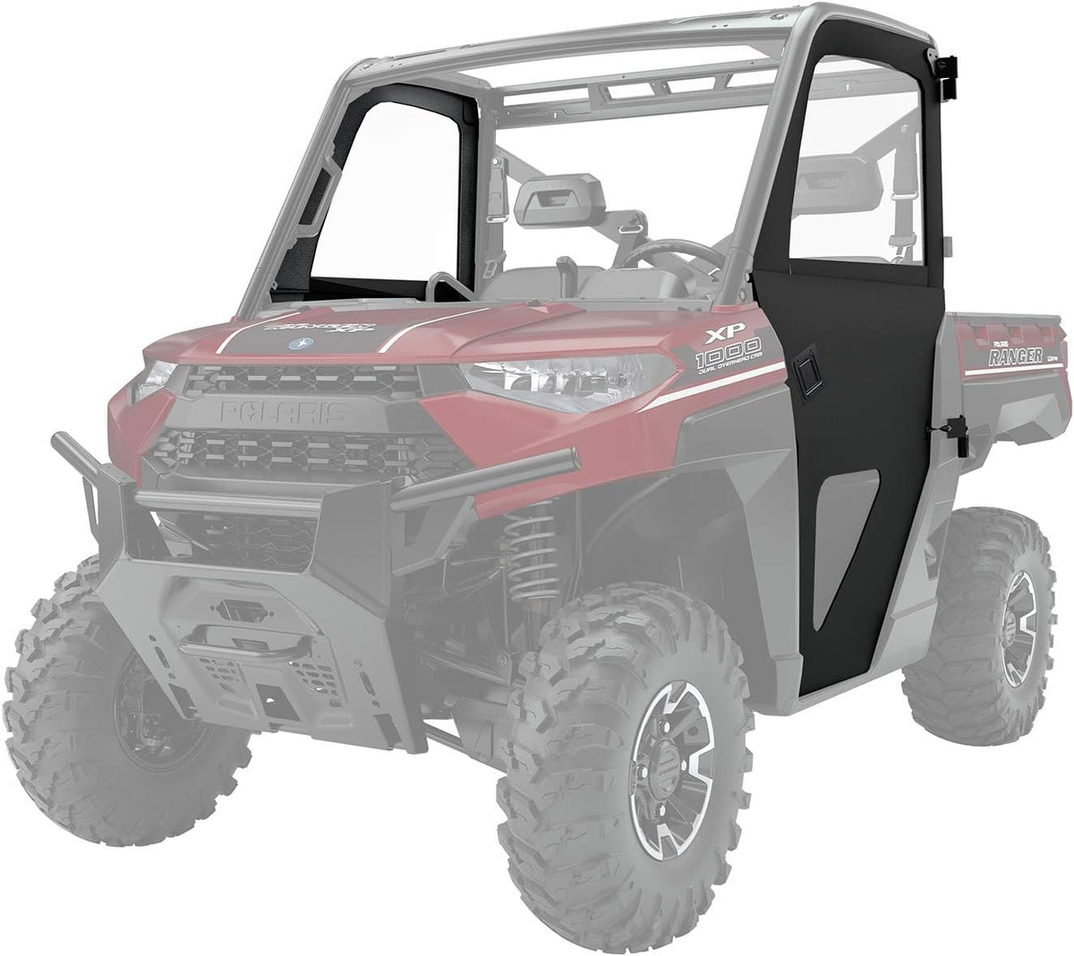 Black Canvas Zip Front Doors for Polaris Ranger XP 1000 / Crew O937