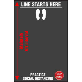 Black Safety Message Mat 3/8x22 Thick 4 x 6 O544