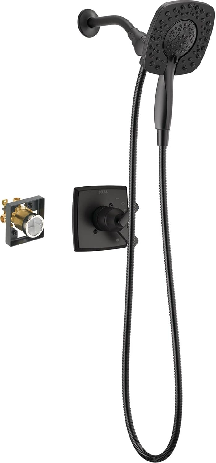 Dual-Function Shower Trim Kit with 2-Spray Hand Held Shower Head with Hose, Stainless J991