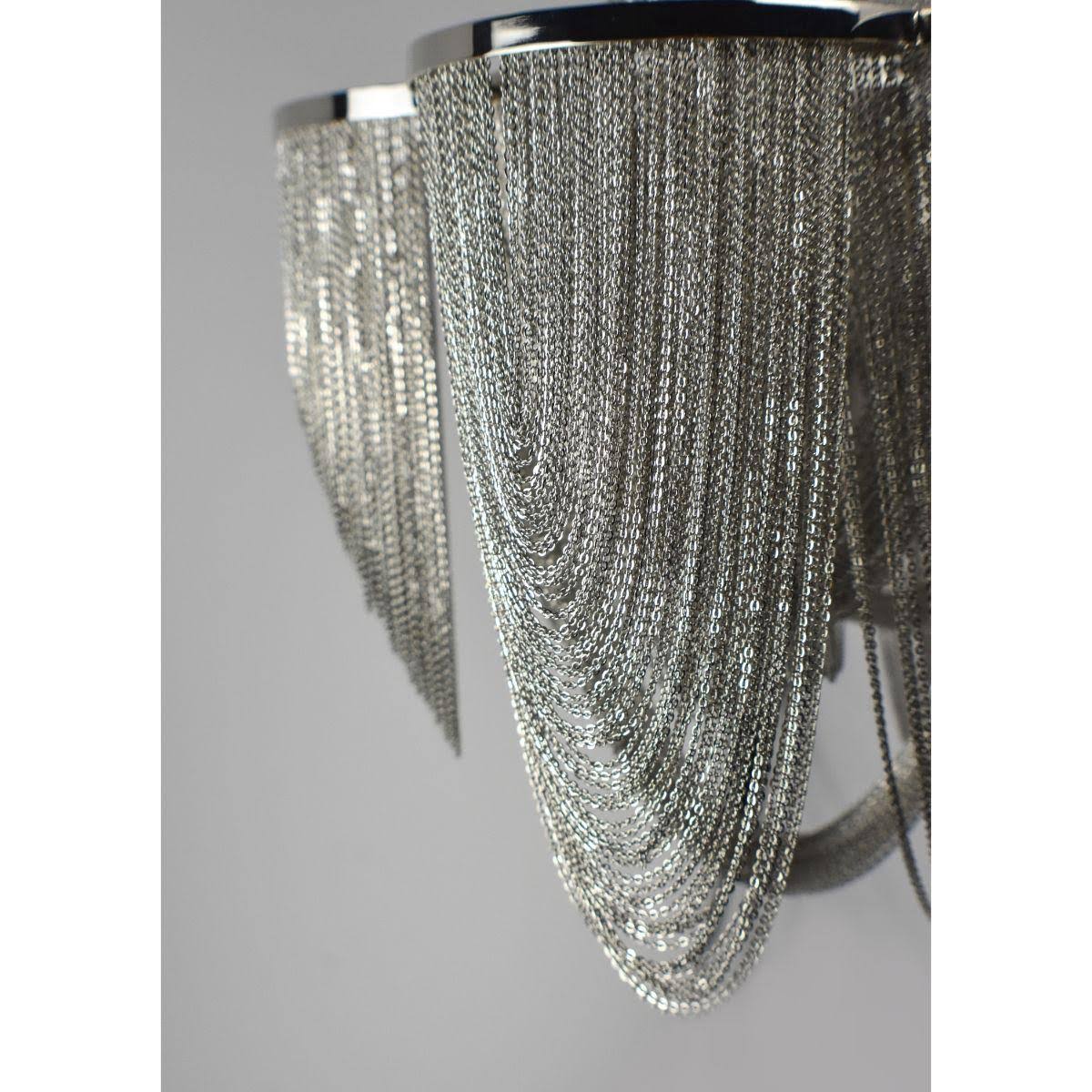 Polished Nickel 6-Light Flush Mount E53342