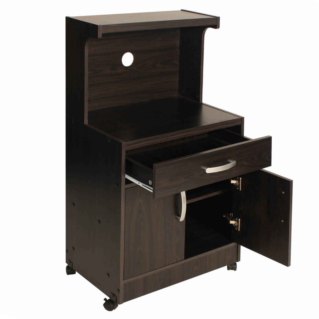 Tobacco Wooden Microwave Cart B5078