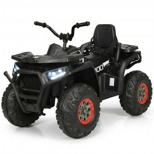 Black Kids Electric 4-Wheeler ATV Quad with MP3 and LED Lights Y163