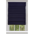 Midnight Blue Blackout Cordless Roman Shade Cotton A6435