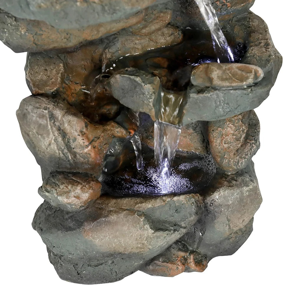 5-Tier Tabletop Water Fountain with LED Lights V348843