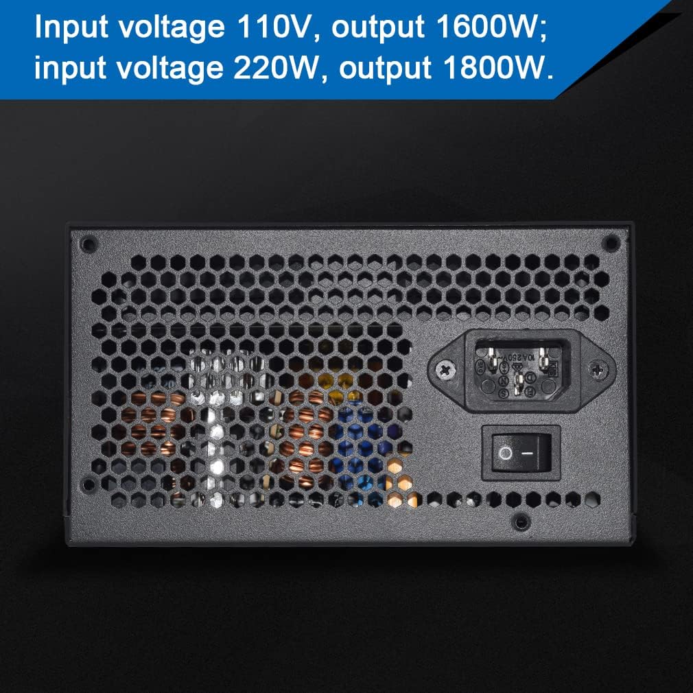 1800W PSU Mining Power Supply with 1.5m US Plug Adapter Cable C65775