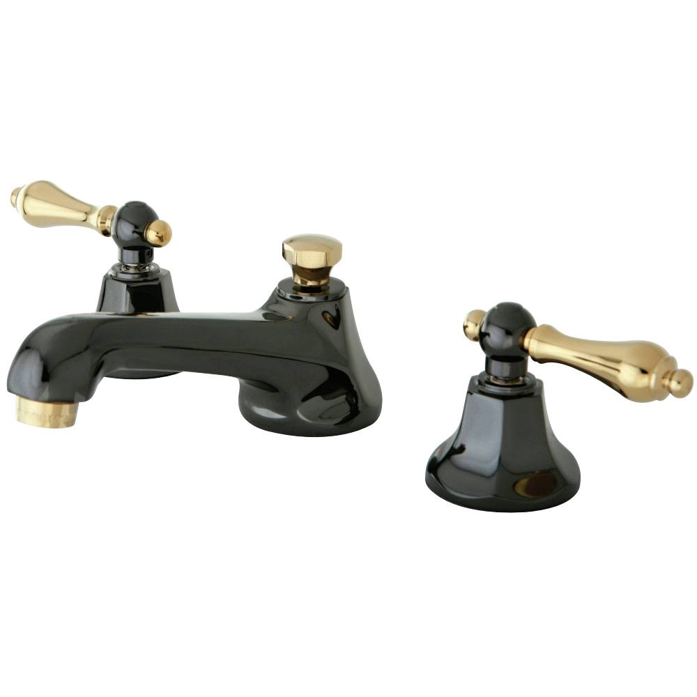 Water Onyx Widespread Lavatory Faucet with Brass Pop-Up Drain J11481
