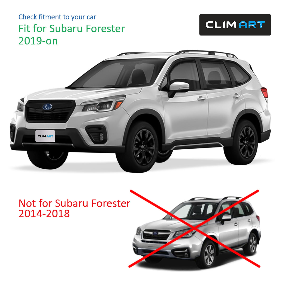 4 pcs Rain Guards for Subaru Forester 2019-2024 E95466