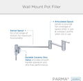 Chrome Wall Mount Pot Filler Y940514