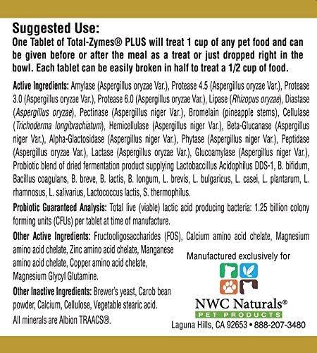 100 Tablets Enzymes and Probiotics for Dogs and Cats Q542