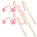 Magnetic Fishing Toy Wooden Rods 4 Pcs D52821