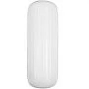 4 Pack Large 10x28 White Ribbed Boat Fenders with Center Hole D481