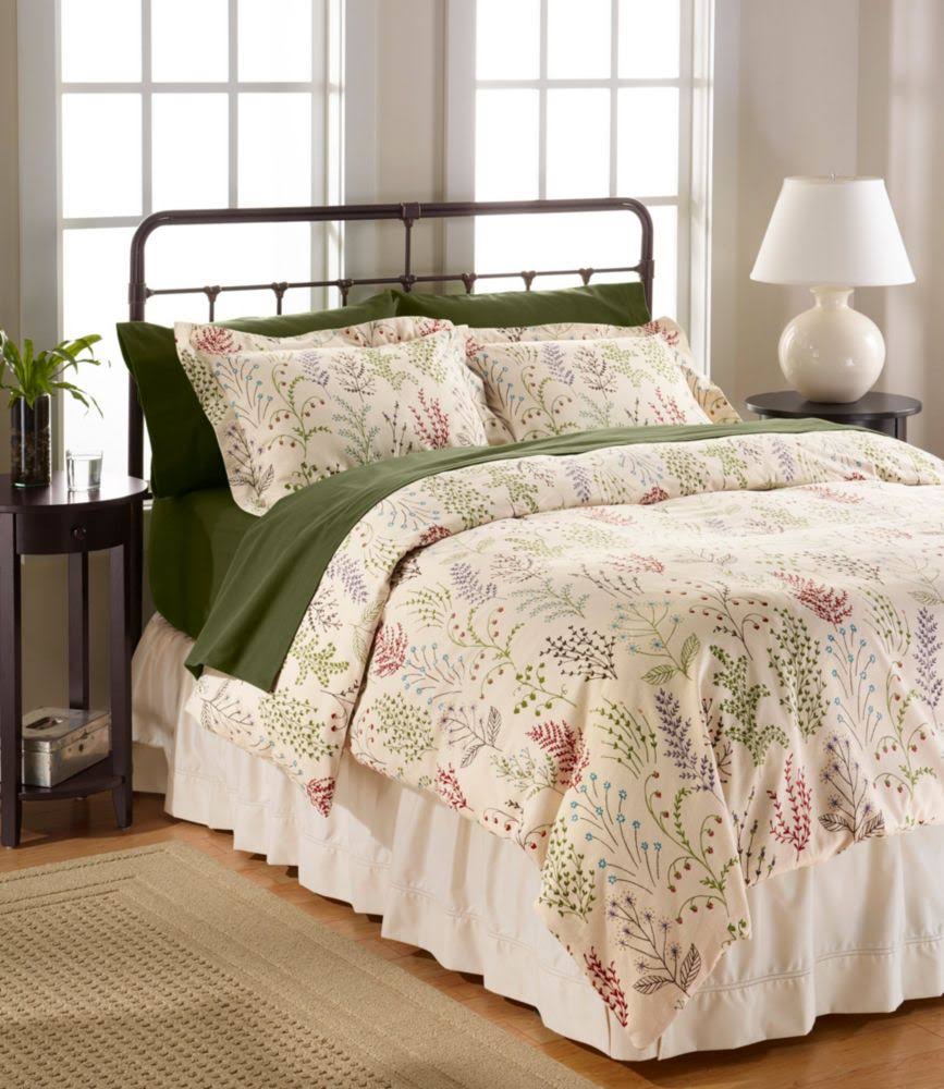 King Size Botanical Floral Flannel Comforter Cover I58344