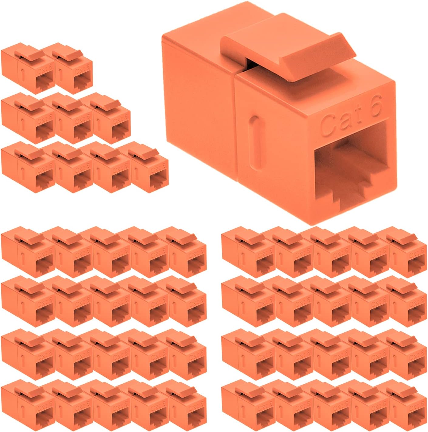 Cat.6 RJ45 Inline Coupler Female-Female 50-Pack D513