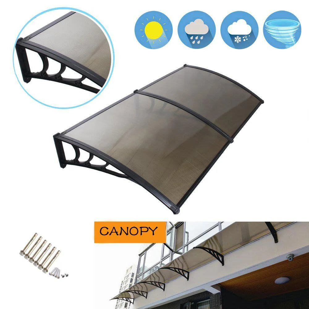 Patio Door Awning Canopy Hollow Sheet UV Rain Protection L991
