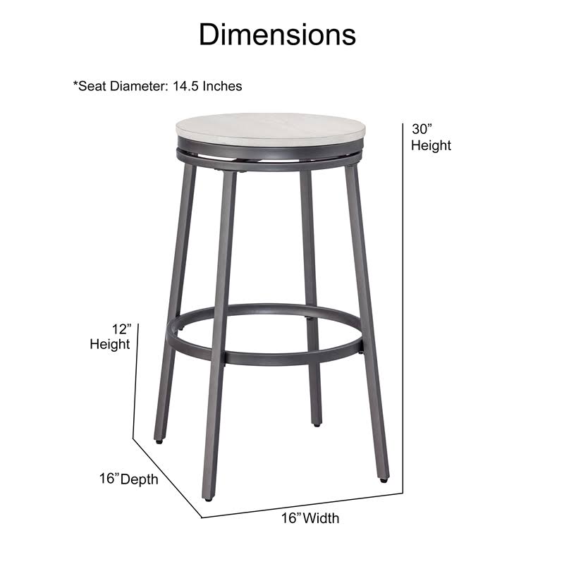 Gray Metal Bar Stool Z88335