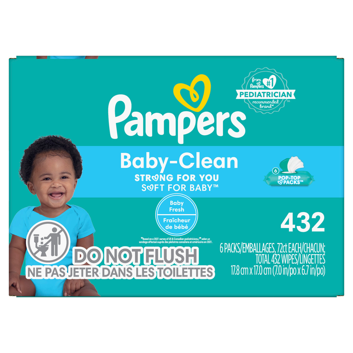 Baby Fresh Scented Pop-Top Wipes 432 Count F1928