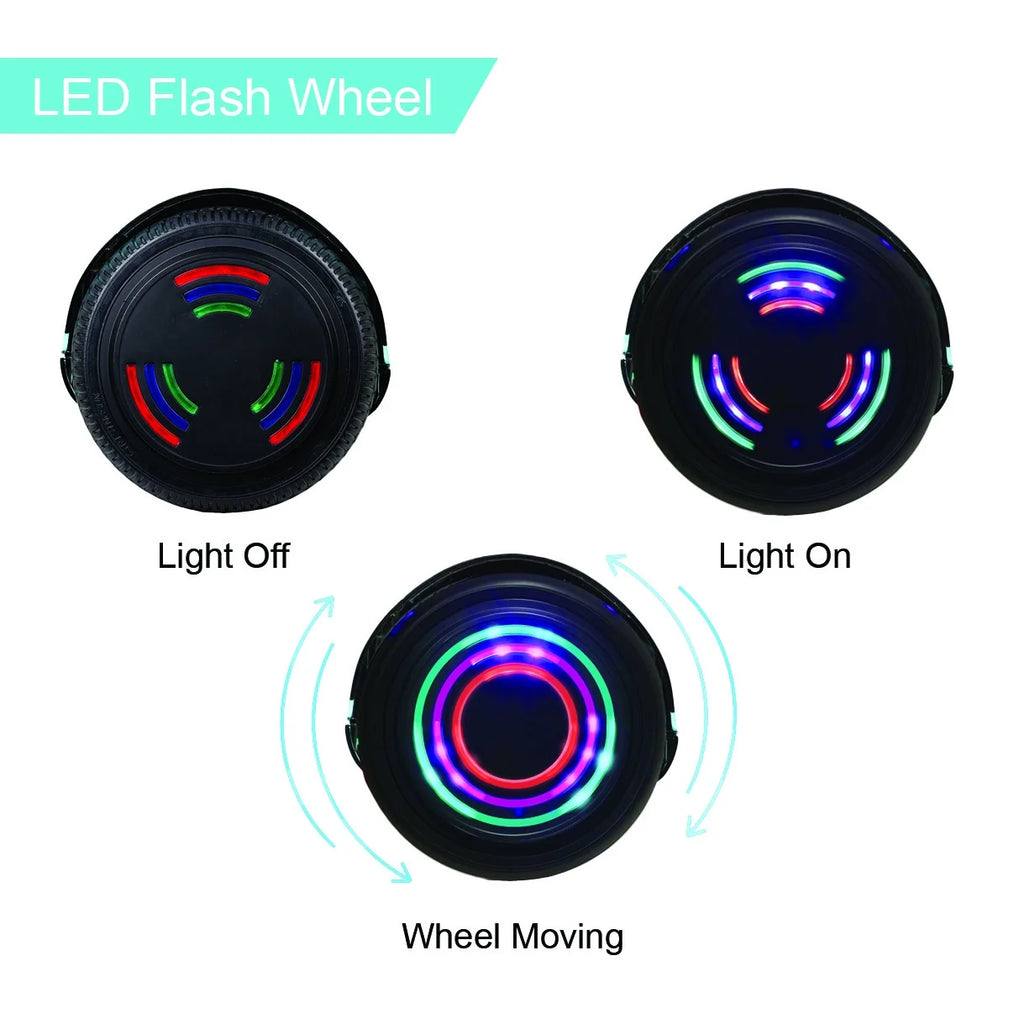 Chrome Turquoise LED Flash Wheel Hoverboard Y1028