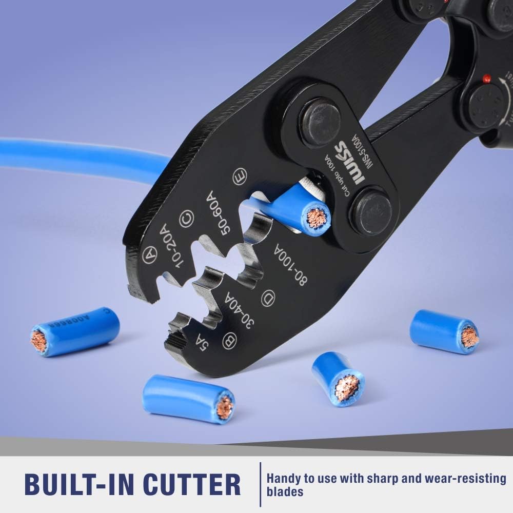 Battery Cable Lug Crimping Tool for Open Barrel Lug, AWG 16-4 Y89040