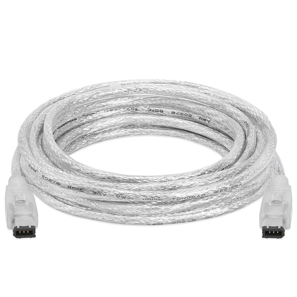 Clear 15ft Firewire DV Cable I484