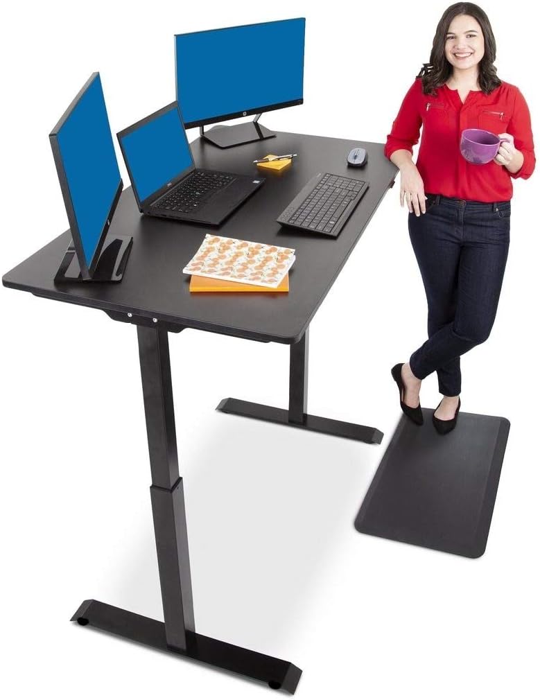 48 Inch Electric Standing Desk, Height Adjustable, Black A554